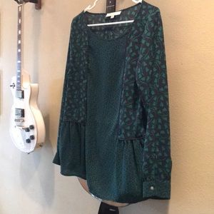 LOFT Prairie Peplum Top